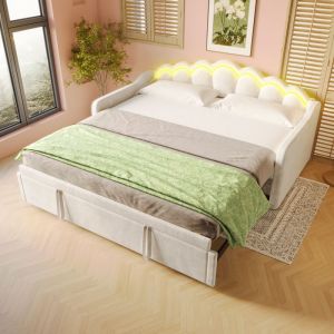 MODFU - Lit mezzanine enfant en m&eacute;tal 90x200cm avec escalier, sommier &agrave; lattes, antichute, sans matelas, blanc