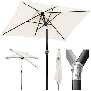 Image de Sekey 210x140cm Parasol de Jardin/Terrasse Protection Solaire UV 50+, Rectangulaire