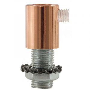 Creative Cables - Serre-câble cylindrique en métal avec tige, écrou et rondelle Cuivre - Cuivre
