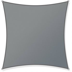 Image de Voile d'ombrage Carr&eacute;e 4x4m Protection Vent Soleil uv 30+ Auvent Jardin Patio Ext&eacute;rieur - grau - Toboli