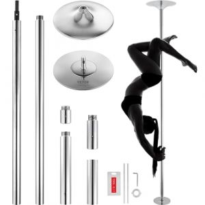 Pôle de Danse -VEVOR- Barre de Pole Dance Barre de Danse Professionnelle Rotative pour Bar Club 2824 x 230 x 230 mm Hauteur Réglable