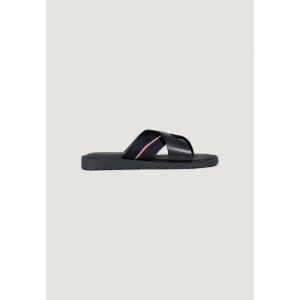 Tommy Hilfiger Sandales Homme Core Criss en Cuir, Bleu (Desert Sky), 41
