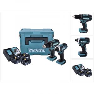 Makita Dlx 2127 J1 Kit Perceuse sans fil ddf 482 z + Visseuse à chocs sans fil dtd 152 + 3x Batteries 3,0 Ah + Chargeur + Makpac