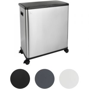 Svita - SR2X30 Poubelle à capteur Poubelle double 60l avec seau intérieur Roues argentées