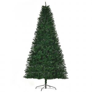 Homcom Sapin de Noël artificiel Ø 120 x 240H cm 1499 branches épines imitation Nordmann grand réalisme vert 120x120x240cm Vert