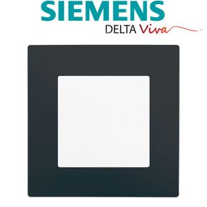 Siemens Va et Vient Blanc Delta Viva + Plaque Anthracite