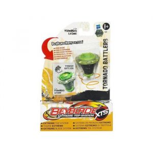 Set toupie - beyblade extreme top system tornado leone et son lanceur - toupie extrême + 1 carte animaux offerte