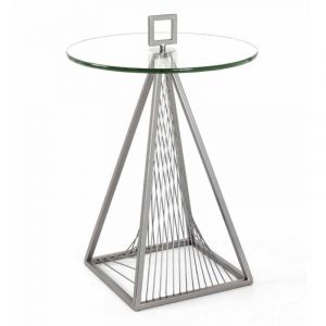 Table d'Ap Design Ronde "Vnik" 57cm Gris Prix