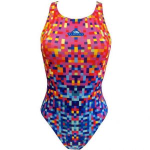 Turbotronic Turbo Pixels Bas de Bikini, Multicolore, 2XL Femme