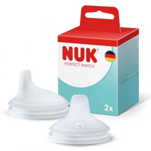 Nuk Perfect Match Learner T&eacute;tines d&rsquo;apprentissage | 6 mois et + | T&eacute;tines anti-fuites pour gobelet d&rsquo;apprentissage | Silicone | Lot de 2