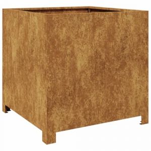 VidaXL Jardinière 50x50x50 cm acier corten, planteur, jardinière de patio, bac à fleurs, jardinière d'extérieur, boîte à 851219