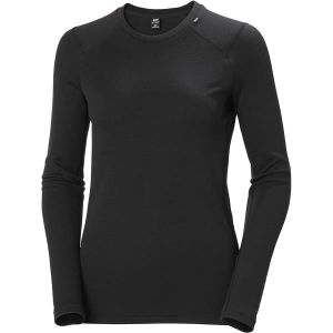 Helly Hansen W LIFA MERINO MIDWEIGHT CREW BLACK 22 [Taille L]