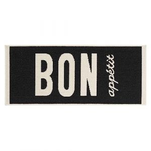 Tapis de Cuisine Appetito 50x120cm Noir