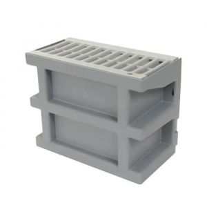 Nicoll Courette Anglaise avec grille grise hauteur 20cm, 134cm3.