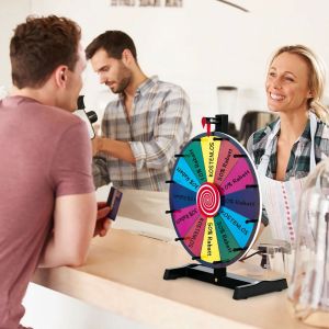 Image de Grande roue de la fortune de 38 cm avec table à 12 champs, vélo araignée pour prix colorés