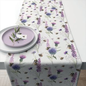 Ambiente Chemin De Table En Coton Bourdons Et Chardons 40 X 150 Cm