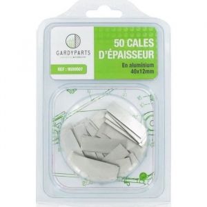 Jeu De 50 Cales D'épaisseur Pliables En Aluminium (40x12mm) Pour Le Maintien De Vitres, Panneaux Polycarbonate Ou Bois De Substi