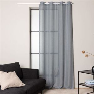 Venture Home Kaya Rideaux Chambre Adulte, PolyesterFaux Linen - Gris - 140 x 240 cm - Eyelet