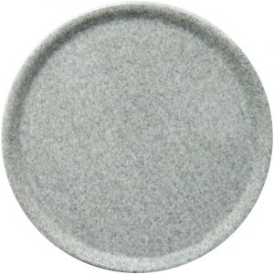 Hendi Assiette à pizza ronde, porcelaine, motif: granite, conviennent pour la lave-vaisselle et les fours à micro-ondes, ⌀310 mm, gris