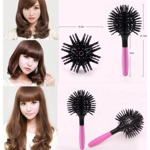 Trade Shop - 360 Degrés Brosse 3D Boule Volume Cheveux Peigne Bouclés Pliage Accessoires
