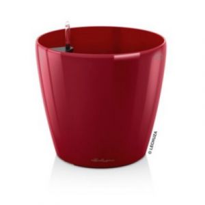 Lechuza Pot De Fleur Classico Premium 70 - Kit Complet, Rouge Scarlet Brillant