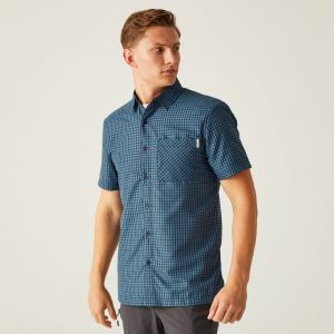Regatta Kalambo VIII Homme Chemise à Manches Courtes Bleu, Taille: M