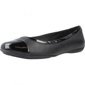 Geox Femme D Charlene B Ballet Flat, Noir, 37 EU