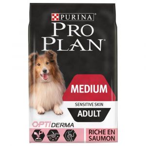 Purina Croquettes chien adulte taille moyenne peau sensible Pro plan 16,5 kg