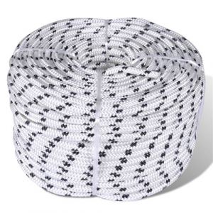 Image de VidaXL Corde de bateau tressée Polyester 6 mm 250 m Blanc