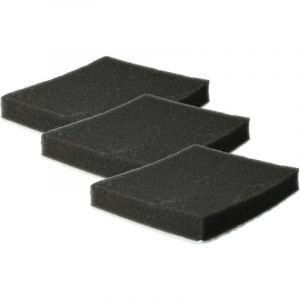 Vhbw 3x Micro-filtre hygi&eacute;nique compatible avec Samsung VC15QHNDC6B/EH, VC15QHNDC6B/EO aspirateur - Filtre &agrave; air noir / blanc, rectangulaire