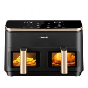 Cosori Air Fryer 2 Compartiments 8.5L Dual Zone Friteuse Sans huile,55 d'Énergie en Moins,Fênetre Visible,30-230℃ Max Crisp,Sync Finish et Cook,85 Moins de Graisse, Exclusivité Amazon
