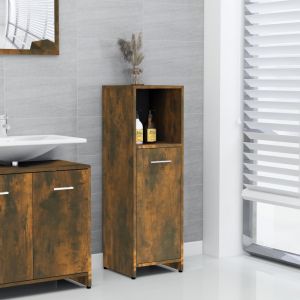 VidaXL Armoire de bain Chêne fumé 30x30x95 cm Bois d'ingénierie Smoked oak