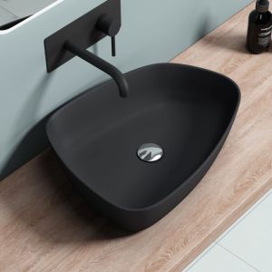 Sogood - Lavabo Vasque &agrave; Poser Gris Noir Mat 50cm Lave Main Colossum-806A 51,1x38,7x12cm - Gris Noir Anthracite Mat