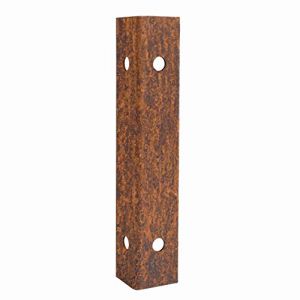 Raccord d'angle pour bordure de jardin en acier Corten 18 cm