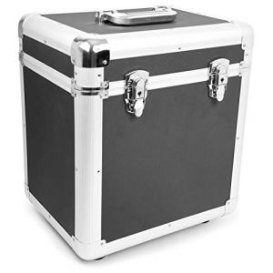 Image de Power Dynamics RC80 Valise pour disque vinyle (rack portable pour 80 disques LPS de 12, intérieur en mousse viscoélastique, léger Station spatiale internationale) %u2013 Noir 100 discos negro