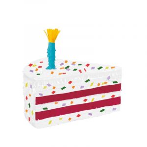 Piñata part de gâteau rose 48 x 25 x 28 cm Taille unique