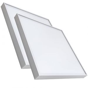 Kit Panneau led 60x60cm cct 48W 5000LM + Support de surface blanc Lot de 2 u. - Lot de 2 u.