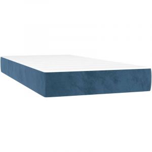 VidaXL Matelas de lit à ressorts ensachés Bleu foncé 80x200x20 cm