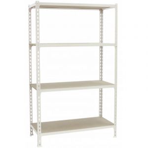 Étagère métallique blanche 4 niveaux Maderclick Plus SimonRack