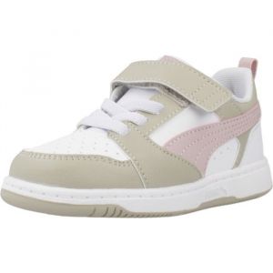 Puma Chaussures rebound v6 lo a, blanc-mauve, bébés