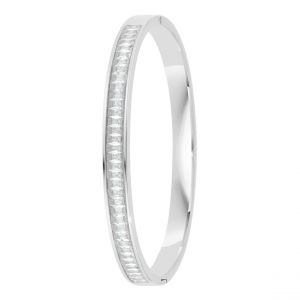 Jonc Femme So Charm - B4337-ARGENT-BLANC - Bracelet Mode Argenté