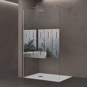 Sogood - Paroi de douche &agrave; l'italienne 120cm Bremen02DM pare douche avec stabilisateur rectangulaire verre de s&eacute;curit&eacute; de 10 mm rev&ecirc;tement nano
