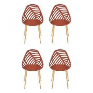 The home deco factory Chaise Alameda Terracotta - Lot De 4