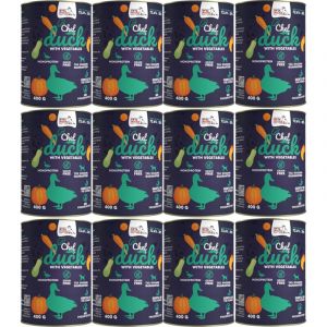 Nourriture humide pour chien CHEF Canard aux l&eacute;gumes PREMIUM Syta Micha monoprot&eacute;ine