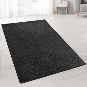 Karat - Tapis Shaggy sur mesure Barcelona Noir 200 x 250 cm
