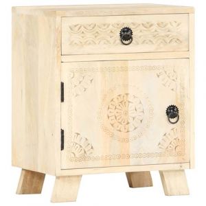 VidaXL Table de chevet 40 x 30 x 50 cm Bois de manguier massif