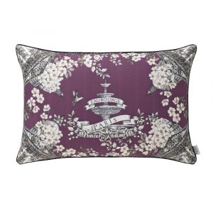 Alexandre Turpault Housse de coussin en lin rose 40x60