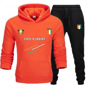 Jogging Survêtement Foot Côte Ivoire Homme Orange