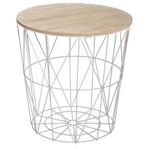 Image de Atmosphera Table d'Appoint Design "Kumi" 41cm Gris