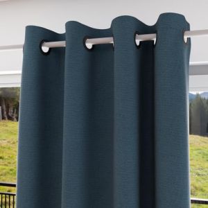 Soleil d'Ocre Rideau &agrave; Oeillets Isolant et 100% Occultant 135x180 cm Eclipse Bleu Canard